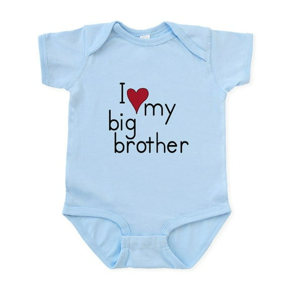 CafePress - I Love My Big Brother Infant Bodysuit - Baby Light Bodysuit, Size Newborn - 24 Months