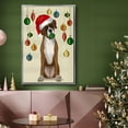 thumbnail image 6 of Christmas Boxer and Bauble Ball - Framed Gallery Wrapped Holiday Canvas - 17 x 25 - Silver Frame, 6 of 8