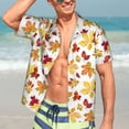 thumbnail image 5 of Lsque Autumn Leaves 1 pattern Hawaiian Shirt for Men, Unisex Summer Beach Casual Short Sleeve Button Down Shirts-Large, 5 of 9