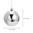thumbnail image 3 of Sipeihong Christmas 12pcs Christmas Balls Ornaments Xmas Tree Decorations Silver Hanging Ball, 3 of 11