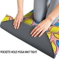 thumbnail image 3 of Yellow Lemon Fruit Leaves Pink Pattern Hot Yoga Mat Towel Non Slip for Hot Yoga - Quick-Drying Yoga Mat Cover with 4 Corner Pockets with Travel Bag - Hot Yoga Towel Non Slip 74"x26", 3 of 6