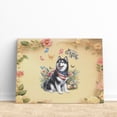 thumbnail image 3 of Siberian Husky Celebrates Spring and Enjoys a Happy Easter Horizontal Matte Canvas Poster Husky Dog Lover Gifts Wall Art Home Decor - 02001, 3 of 5