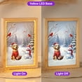 thumbnail image 2 of Hello Winter Golden Retriever Football Snowman Welcome Snowy Morning Acrylic Plaque with Wood Photo Frame Box Goldens Dog Lover Gifts Idea Light Box - 01012, 2 of 5