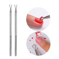 thumbnail image 4 of Jinyi Cuticle Pusher Armor Less Steel Tri Cuticle Er Scr Remove L Art Mani Remover Tool Planer(5pcs, 4 of 4