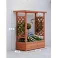thumbnail image 3 of Riedhoff Wooden Raised Garden Bed with Trellis, Hanging Roof & Side Trellis, 43 x 17 x 45", 3 of 8