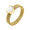 Gold Plated, variant on Women Loving Heart Statement Ring With White Shell Mesh Promise Engagement Wedding Finger Rings Comfort Fit Gold Size 9