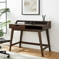 thumbnail image 2 of Bureau d'Ordinateur Moderne avec 1 Tiroir en Noyer Foncé, 2 of 5