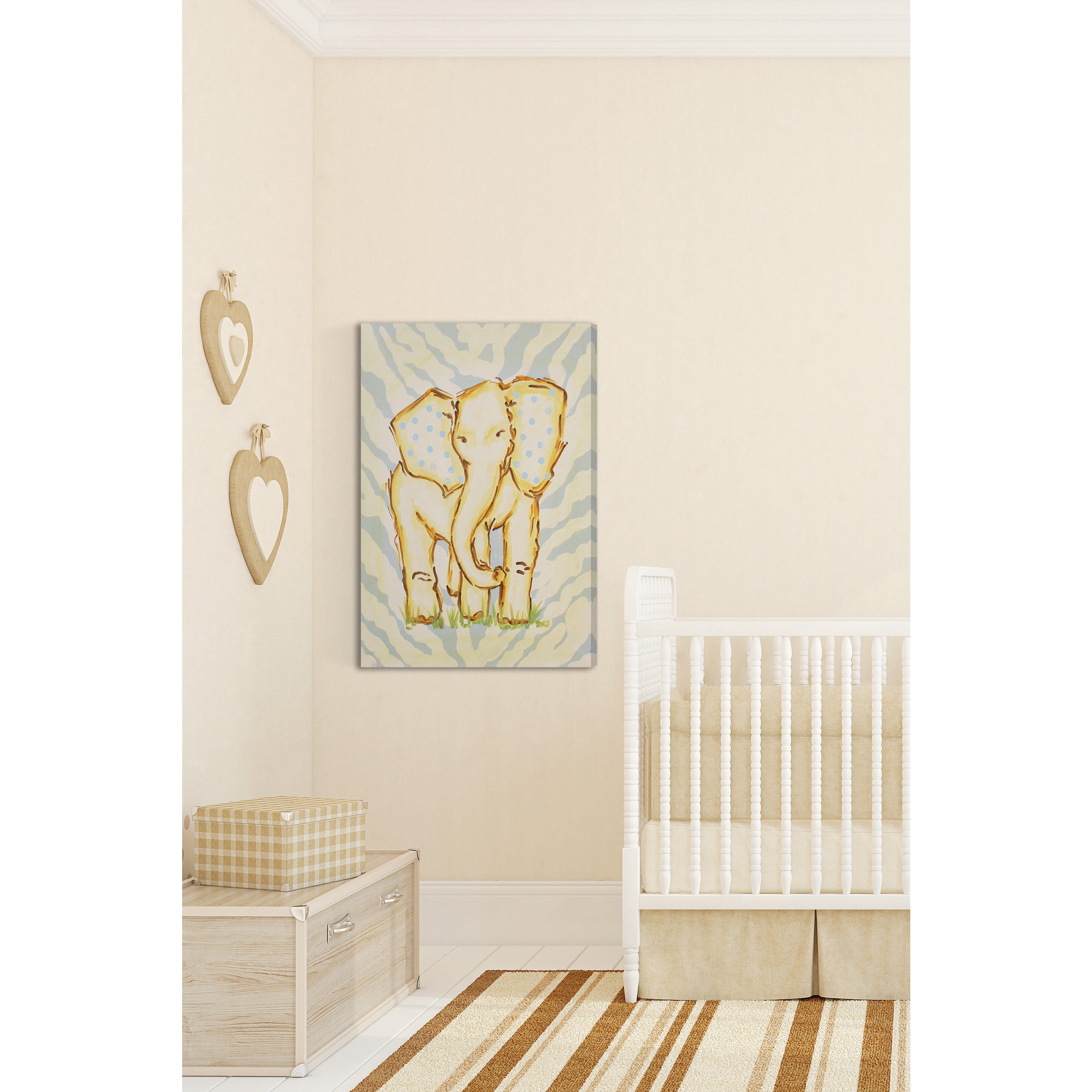 Marmont Hill "Yellow Elephant" by Reesa Qualia Painting Print on Wrapped Canvas