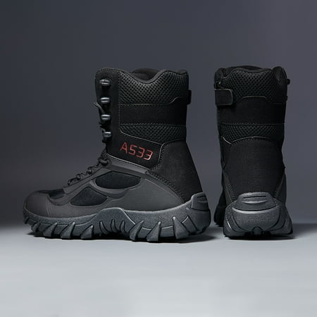 

Men s Tactical Hiking Boots Waterproof Non-slip Snow Boot Winter Outdoor Camping Trekking Shoes