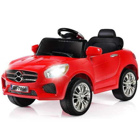 UPC: 6952938397179 | Costway 6V Kids Ride On Car RC Remote Control Battery Powered w/ LED Lights MP3 Red