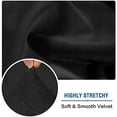 thumbnail image 5 of Velvet Stretch Couch Cushion Cover Plush Cushion Slipcover for Chair Loveseat Sofa Cushion Furniture Protector Seat Cushion Sofa Cover (3 Piece XL Sofa Cushion Covers, Black), 5 of 6