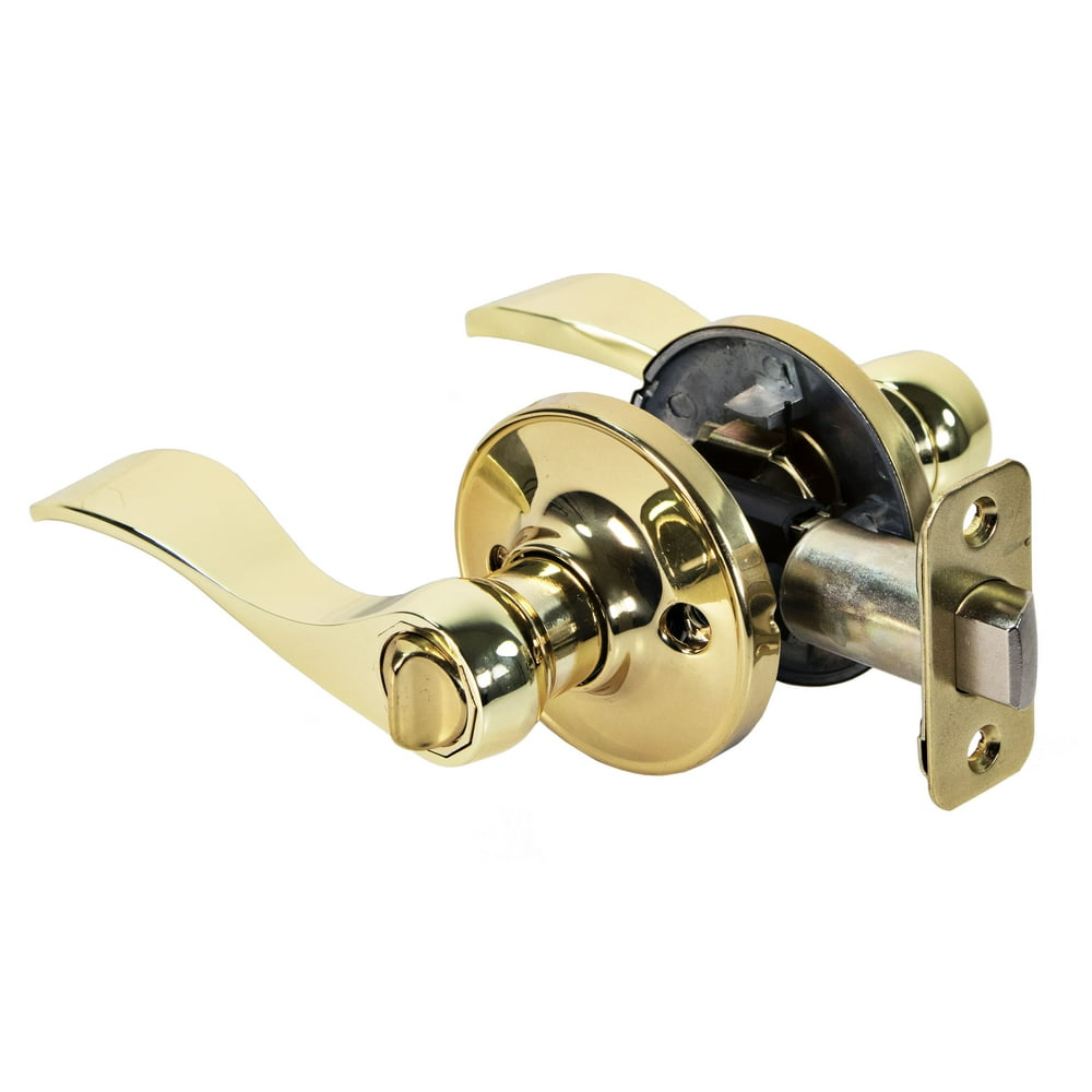 Ultra Security Privacy Lock with Wave Levers, Interior Bathroom, Bedroom and Office Door Lockset