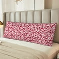 thumbnail image 6 of Picia Red Flowers Body Pillow Cover - Super Soft Microfiber 20x54 Body Pillow Case - Envelope Closure, Wrinkle, Stain Resistant Body Pillow Cover,Elegant Bedding, 6 of 8