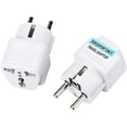 thumbnail image 1 of 2x Adaptador de Corriente Universal EE.UU./Reino Unido/China a Europa (UE) / Francia (FR) Enchufe eléctrico con Tierra Normas CE 16A Blanco Compatible con Clarisonic mia2,, 1 of 5
