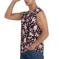 thumbnail image 3 of Lsque Daisies Flowers Print Men's Cotton Blend Sleeveless Muscle Shirts (S-3XL)- Moisture Wicking, Odor Protection, UPF 30+,3X-Large, 3 of 8