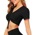 thumbnail image 2 of Lovzfmll Women Sports Impact Support Yoga Crop Tops Gym Workout Shirts Blouse Black 2XL, 2 of 6