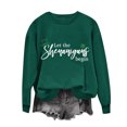 thumbnail image 2 of BLTIBY St Patricks Day Sweatshirt for Women Spring Fall Lucky Printed Long Sleeve Round Neck Fashion Causal Pullover Tops 2025 Green 2 3XL, 2 of 4