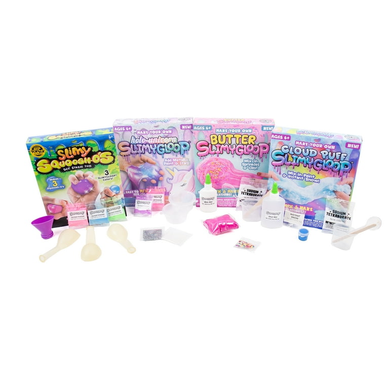 4-in-1 D.I.Y. SLIMYGLOOP® Kids Experience: Make Unicorn, Cloud, and More  Slime, 4-in-1 Slime Kit, Ages 6+, Create Your Own Slime Toys 