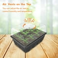 thumbnail image 3 of 3 Pack Seed Starting Tray, Plant Germination Trays, Seed Starter Kit with Adjustable Humidity Vented Dome, Plant Growing Kit 6.6" x 4.5", Total 36-Cell, Black, 3 of 4