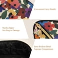 thumbnail image 5 of FORMRS Makeup Bag Travel Cosmetic Organizer for Women Fold Flat Zipper Pouch with Handle, Large Colorful Flowers Pattern, 5 of 8