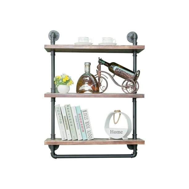 Industrial Pipe Shelving, Iron Pipe Shelves, DIY Storage Shelving
