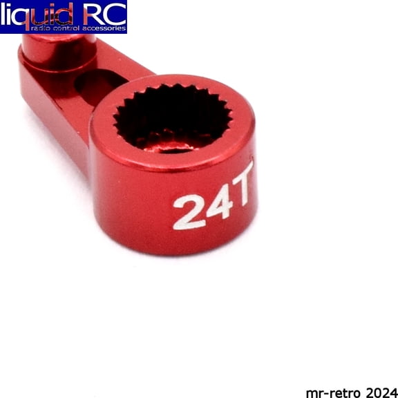 Hot Racing Aluminum Servo Horn 24T 1/16 Traxxas Red HRAVXS24SH02 Electric Car/Truck Option Parts