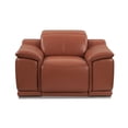 thumbnail image 2 of Mod Camel Brown Italian Leather Recliner Chair, 2 of 3