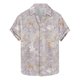 thumbnail image 1 of Camisas de Manga Corta de los Hombres Casual Hoja Impresión Solapa Superior, Mezcla de Poliéster/Spandex de la Moda para la Fiesta Y la Playa, 1 of 5