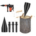 thumbnail image 6 of Eoozwa Wood Splitter Drill Bit Drilling Handles, Log Splitter Drill with 32MM Cones for Heavy Duty Detachable, Firewood Drill Bit Set Suitable for Family Heating, Camping, Woodworking, 6 of 7