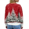 thumbnail image 6 of WTOBBY Women's Christmas Print Knit Cardigan, Fun and Festive Holiday Sweater for Fall and Winter, Long Sleeve Pullover with Seasonal Designs,Watermelon Red L, 6 of 6