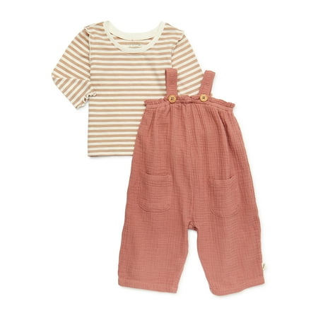

easy-peasy Baby Girl Jumpsuit and Ruffle Top Set 2-Piece Sizes 0/3M-24M