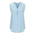 thumbnail image 3 of Njoeus Womens Tank Tops Collared V Neck Sleeveless Work Dressy Blouses Summer Tshirts Loose Tunic Tops Business Casual Tops for Women S-XXL, 3 of 8
