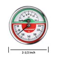thumbnail image 5 of MEASUREMAN Tridicator termomanómetro manómetro 2-1/2 "0-160psi/30-250 grados F caja de acero inoxidable 1/4" NPT montaje trasero, 5 of 5