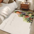 thumbnail image 4 of Spring Flowers Area Rugs 3'x5', Washable Small Throw Rugs for Living Room Bedroom, Botanical Blossom Floral Pot Plants Indoor Outdoor Rug Non-Slip Low Pile Carpet Runner Reversible Floor Mats, 4 of 8