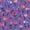 Purple Flowers Pattern, variant on FORMRS Pencil Case with 3 Compartments Zipper Pouch, Elementary School Level and up, Cartoon Orange Flower Pattern