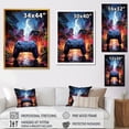 thumbnail image 4 of Designart "Haven of Neon Video Game Controllers I" Fashion Framed Wall Art - Modern Yellow Video Games Bedroom Framed Canvas Wall Art, 4 of 6