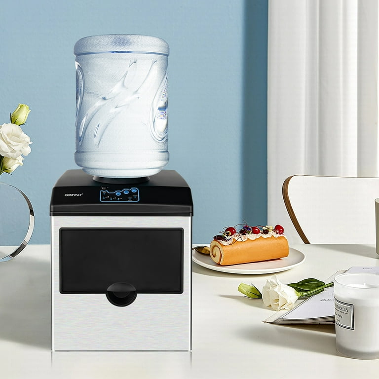 Costway 2-in-1 Cold Water & Ice Machine Combo, Stainless Costway 2-in-1 Cold Water & Ice Machine Combo, Stainless