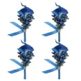 thumbnail image 1 of 4uds Novio Ojetes Lirio Ojetes Alfileres para Hombres Boda Ceremonia Aniversario Formal Cena Fiesta Azul, 1 of 5