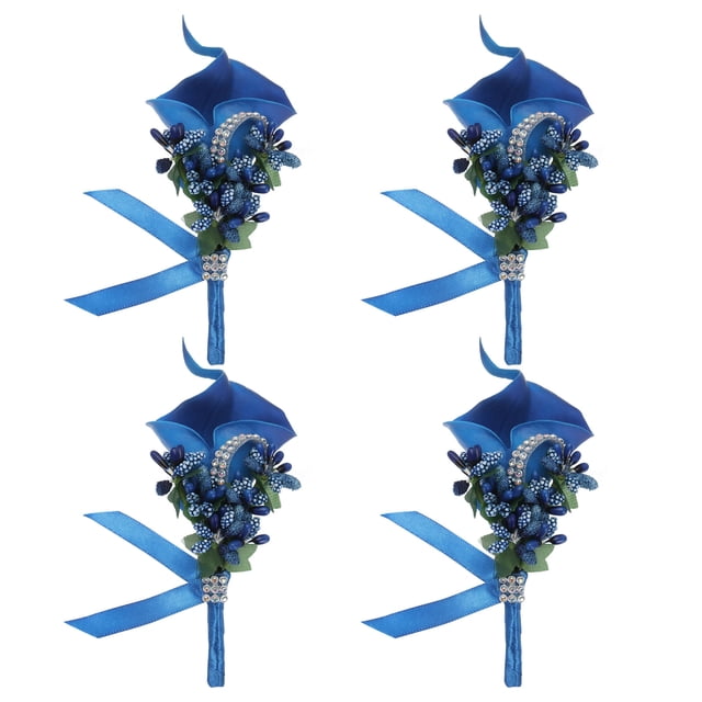 4uds Novio Ojetes Lirio Ojetes Alfileres para Hombres Boda Ceremonia Aniversario Formal Cena Fiesta Azul