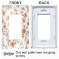 thumbnail image 3 of Yayeee Rocker Switch Wall Plate 1-Gang 4.6"x2.9" Home Decorative Outlet Cover, Orange Floral Blooms, 3 of 6