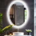 thumbnail image 6 of LUVODI Anti Fog LED Bathroom Mirror Contemporary Oval Dimmable Shatterproof Makeup Mirror 24x32 in, 6 of 13