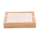 thumbnail image 1 of Bandeja de madera de terciopelo para joyas, soporte multifuncional para presentación de joyas. Beige, 1 of 9