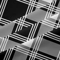 thumbnail image 4 of Erosebridal Minimalist Plaid Shower Curtain 72Wx72L,Geometric Checkered Bathroom Curtain,Black White, 4 of 6