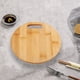 thumbnail image 5 of Tabla de Cortar de Madera Maciza - Tabla de Cortar de Bambú para Cocina con Orificio para Colgar, 18 X 18 X 1 Cm, Tabla para Frutas y Verduras, Diseño de Veta de Madera Amarilla Natural para Uso Domé, 5 of 6