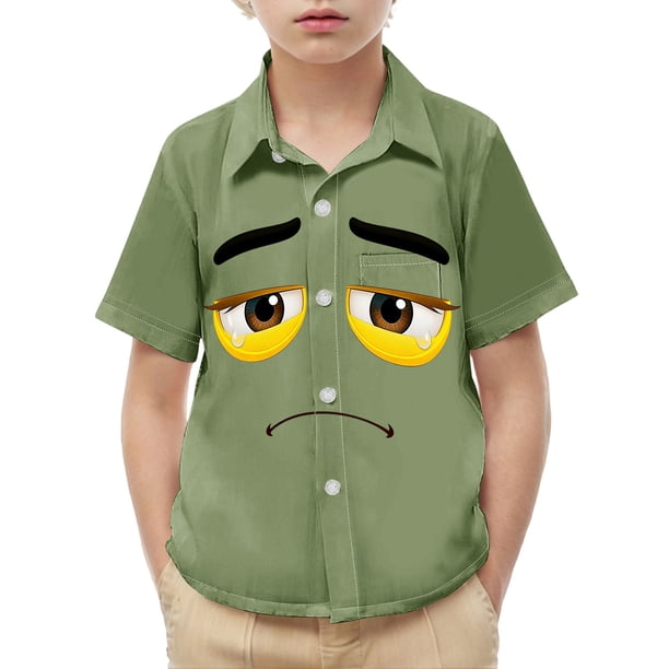 Las Niñas Serán Niñas Bruja Camisa Linda Impresión con Bolsillo Camisa de Manga Corta Casual para los Niños Camisa de Vestido de Manga Corta