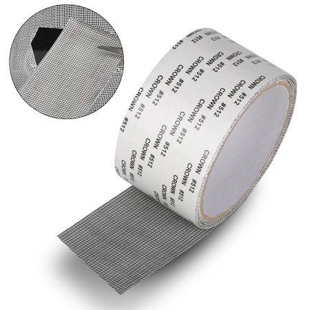 EEEkit 2 x 78.7‘’Window Screen Patch Repair Kit Tape, Strong Adhesive Long Lasting Fiberglass Covering Mesh Waterproof, Repair Tape Seal for Screen of Window and Door Tears Holes, Gray