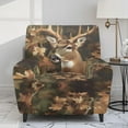 thumbnail image 2 of Yuyamidu Camo Recliner Chair Covers 4 Piece Hunting Reindeer Stretch Recliner Couch Protector with Pockets Easy to Install Lazyboy Cover Couch Chair Covers Gift for Friends, 2 of 8