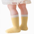 thumbnail image 6 of Baby Toddler Socks Cotton Crew Socks For Boys Girls Color-blocked Socks Infants First Walking Socks 0-12 Months 1T 2T 3T 4T 5T Kids, 6 of 7