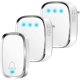 thumbnail image 1 of Wireless Doorbell, 300m Range, 36 Ring Tones, 4 Volume Levels, 1 Transmitter & 2 Receivers, Waterproof Wireless Doorbell Set for Inside and Outside, 1 of 5