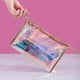 thumbnail image 5 of Bolsa de maquillaje holográfica para damas y damas de honor, bolsa de maquillaje portátil impermeable y bolsa transparente de artículos de tocador, 5 of 6